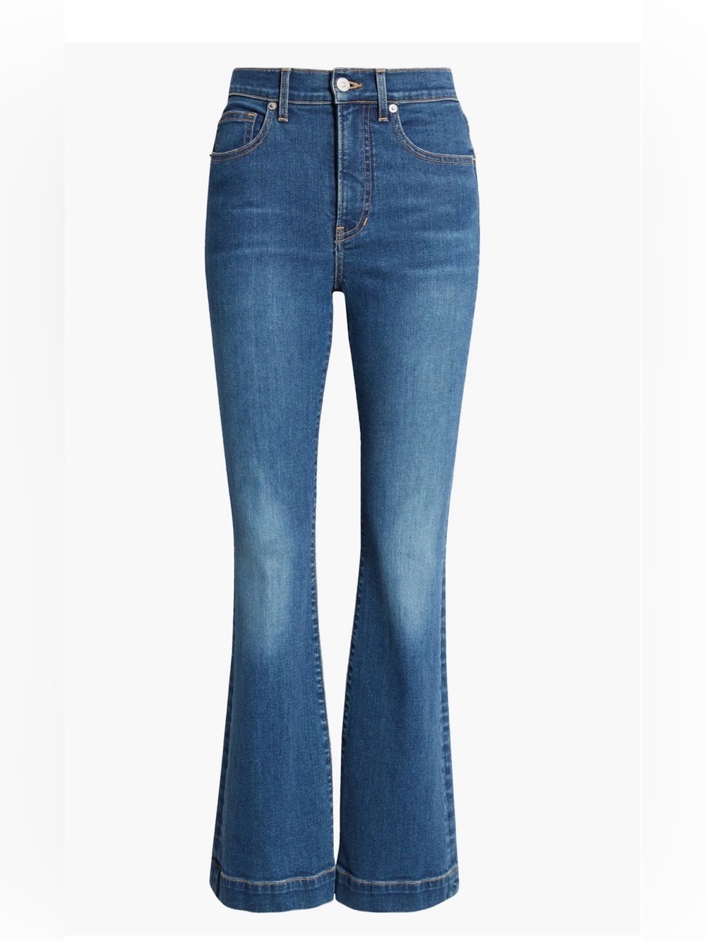 Veronica Beard Carson High Rise Ankle Flare Jeans Medium Wash Size 27 - Picture 3 of 10